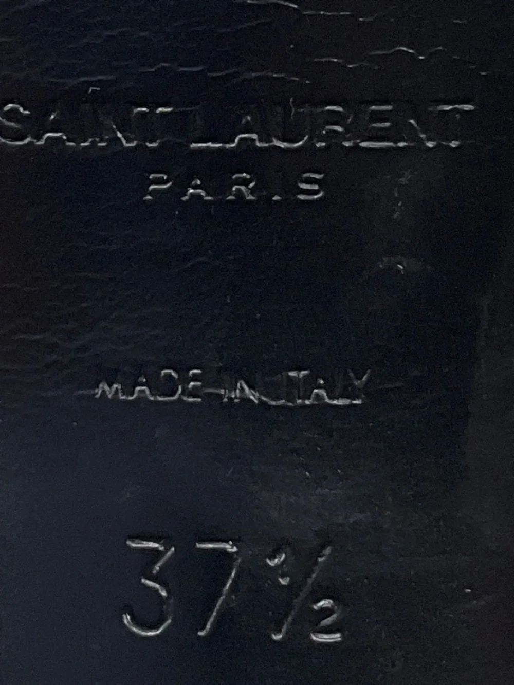 SAINT LAURENT BLACK TRIBUTE PATENT LEATHER SANDALS - Picture 7 of 8